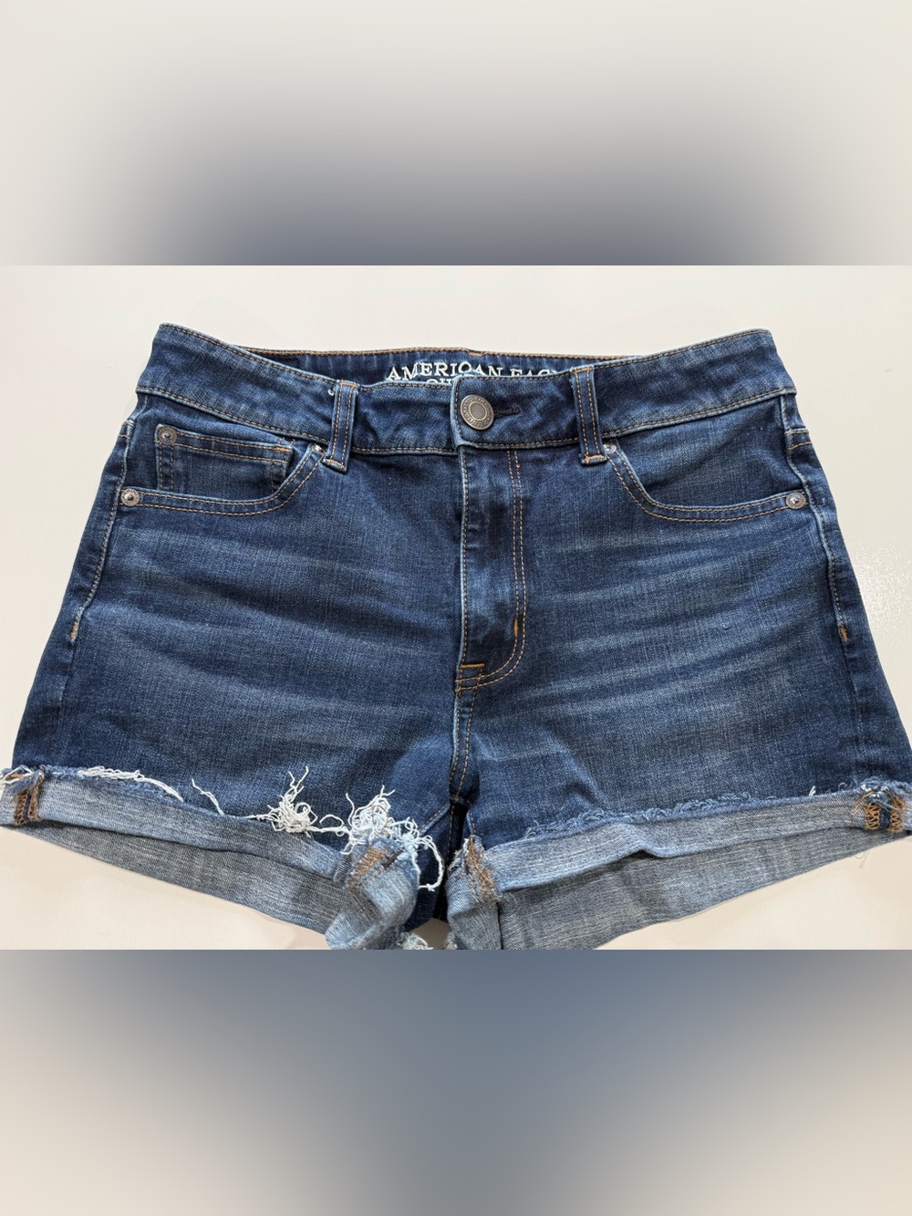 American Eagle Outfitters Women's Hi-Rise Shortie Jeans Sz 6 360 Super Stretch